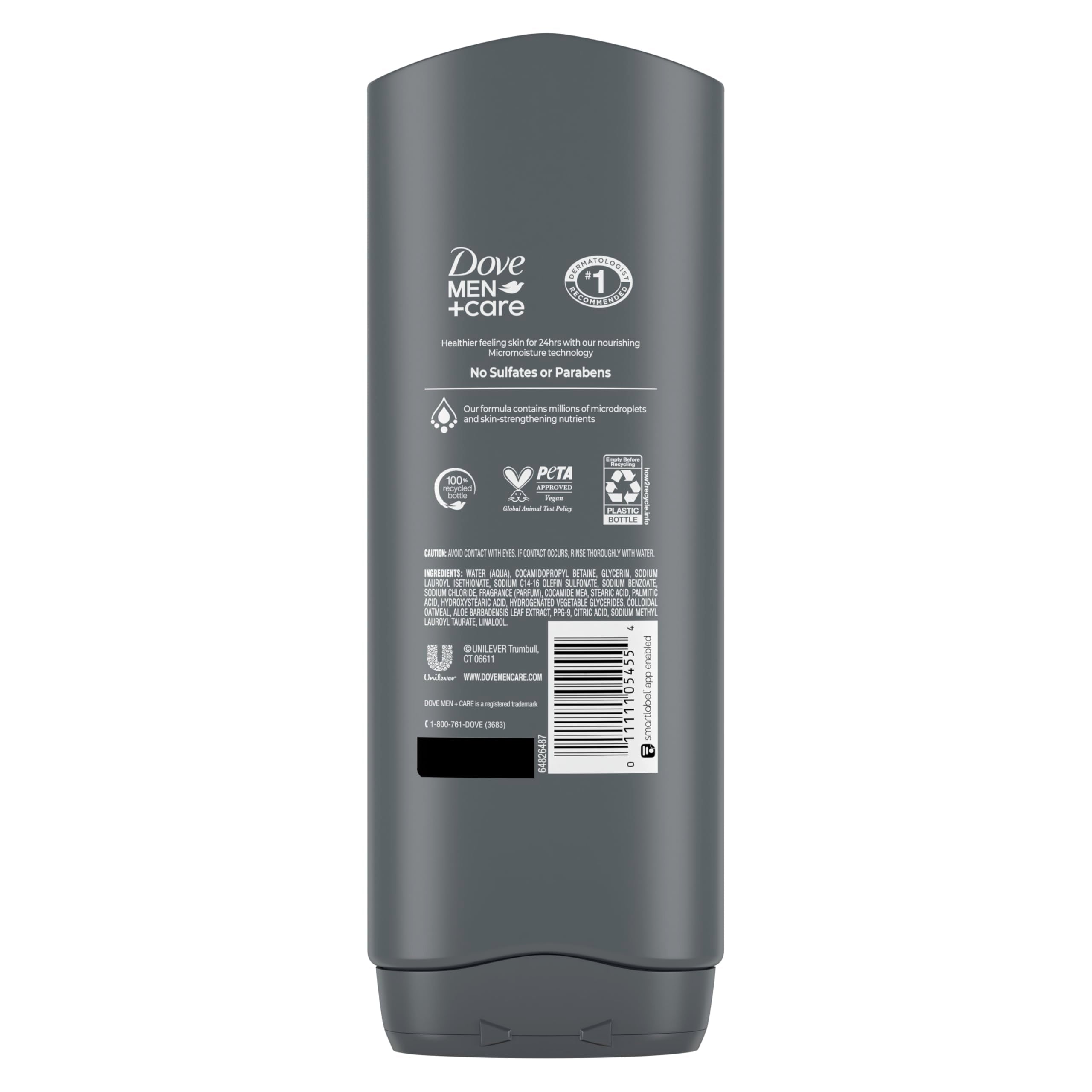 DOVE MEN + CARE Sensitive Skin Body & Face Wash 4 Count